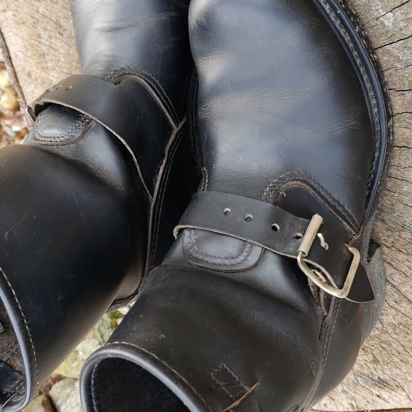 Leather Moto Engineer Boots - Picture 9 of 11